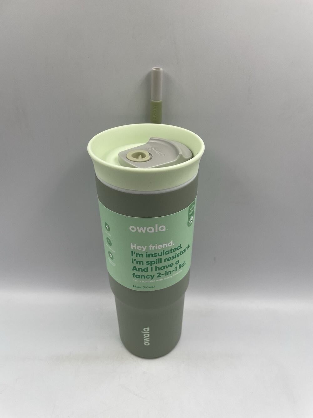 NEW Owala 24 Oz. Stainless Steel Cloudscape Travel Tumbler 2-in-1 Sagebrush